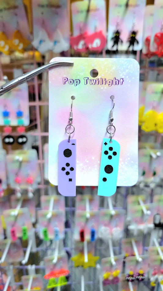 Switch Joycon Controllers - Green and Purple