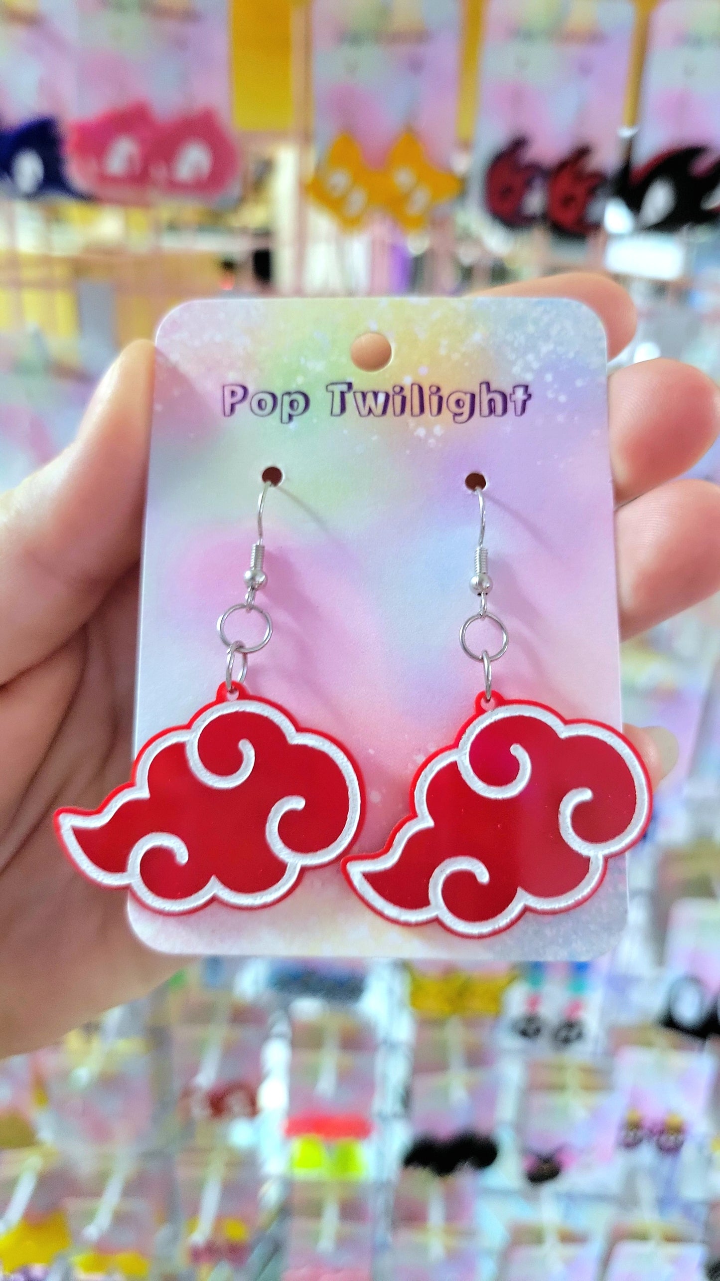 Akatsuki Red Cloud Naruto Earrings