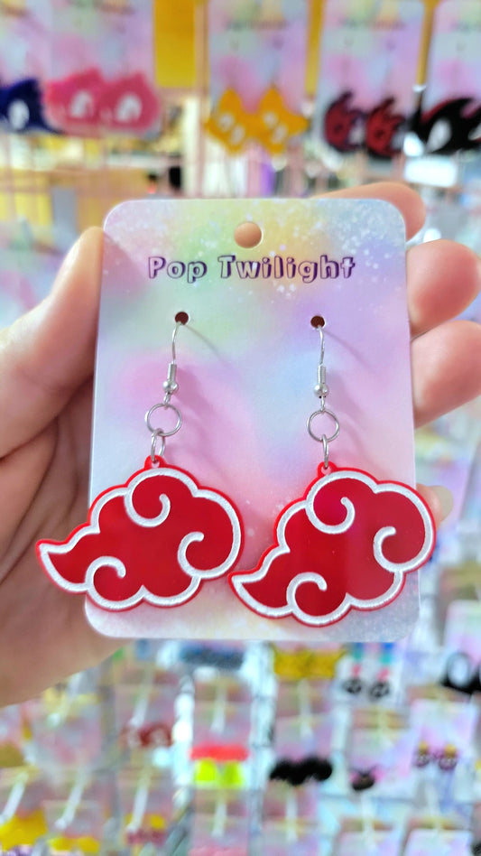 Akatsuki Red Cloud Naruto Earrings