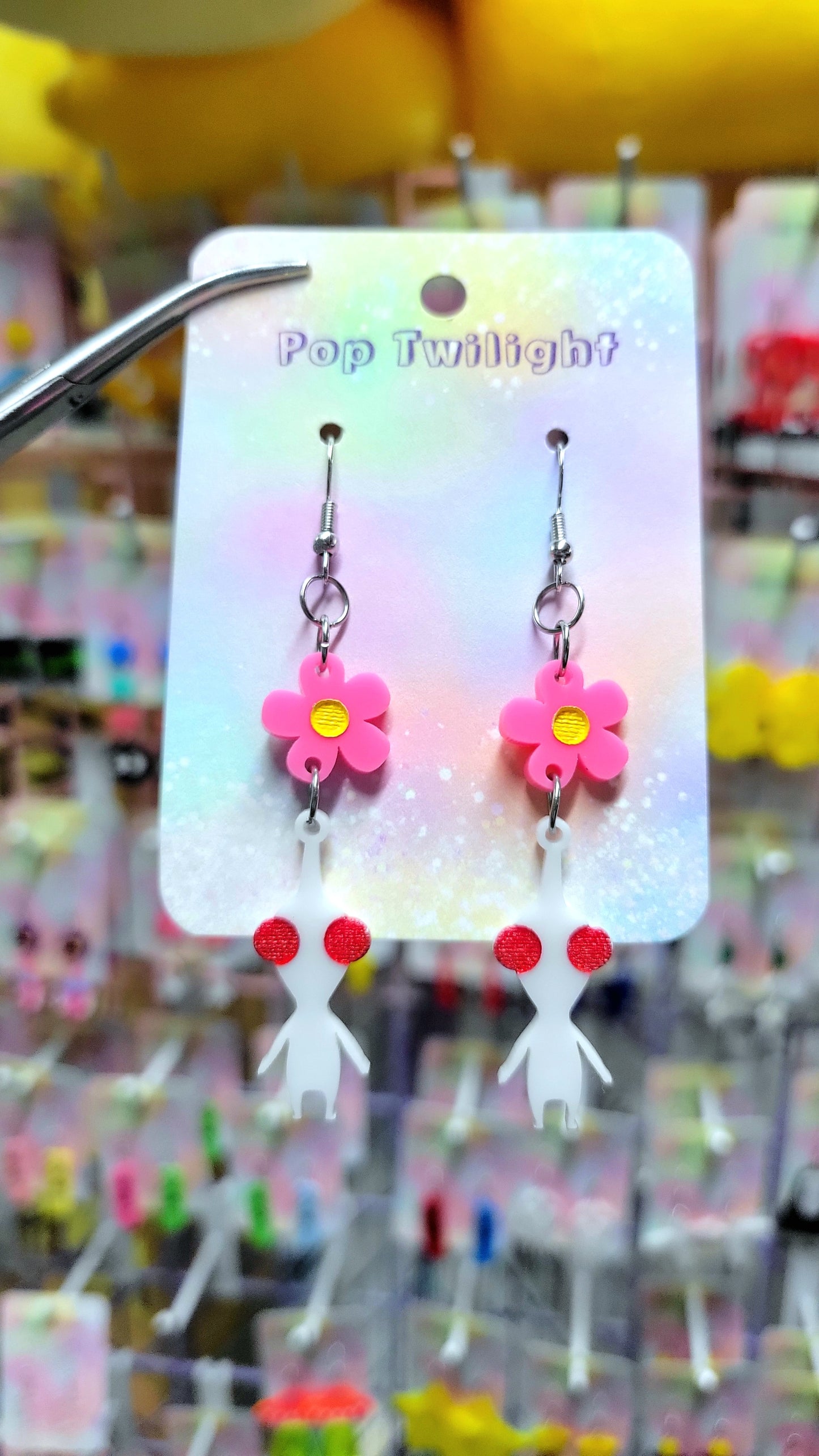 White Pikmin Earrings
